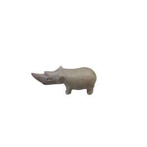 Small Ivory Soapstone Rhino Trinket